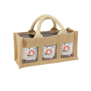Jute Jar Bag of 3 bottles for your home made, goldenjutecorporation.com